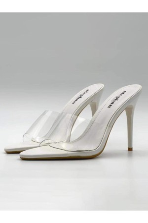 Mule Transparente blanche