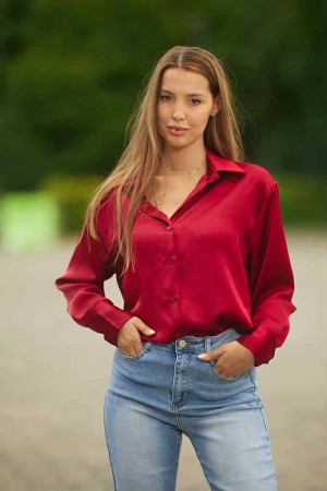 Satijnen blouse