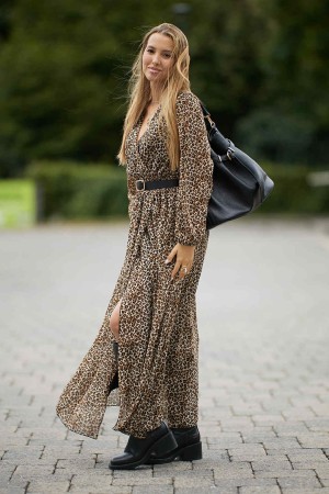 Robe Léopard longue