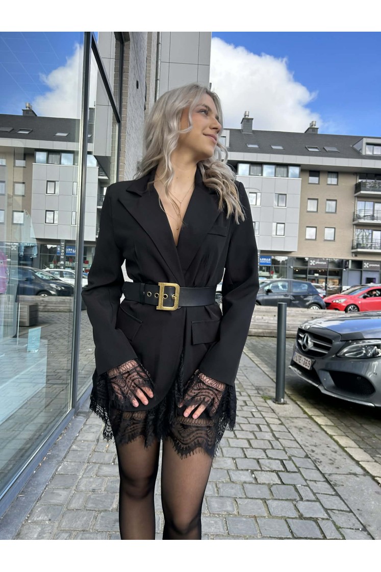 Blazer robe dentelle