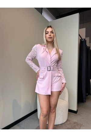 Combinaison short dentelle