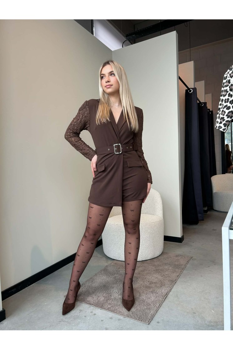 Combinaison short dentelle