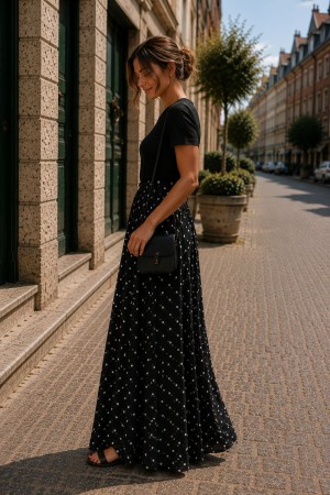 Jupe longue à Pois